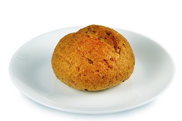 Cereal bread on a plate