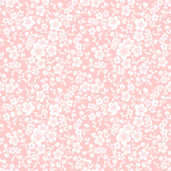 Vector flower seamless pattern background. Elegant texture for backgrounds. Cherry blossom