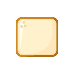 slice bread food bakery ingredient vector illustration eps 10