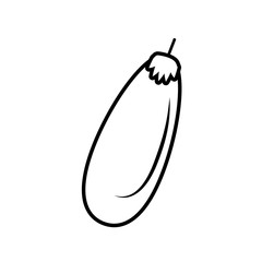 eggplant vegetable fresh oultine vector illustration eps 10