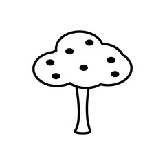 tree fruit nature outline vector illustration eps 10