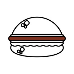 burger fast food outline vector illustration eps 10