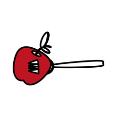 apple fruit fork healthy vector illustration eps 10