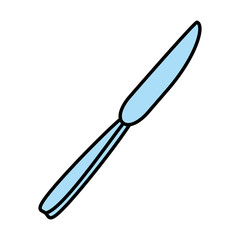 knife utensil picnic cooking outline vector illustration eps 10