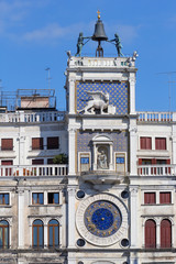 The Clocktower on the Piazza San Marco in Venice, Italy