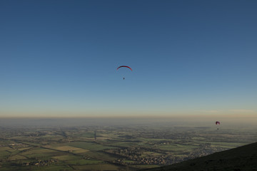 Paragliding from the Malvern Hills