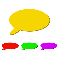 Speech bubble icon.