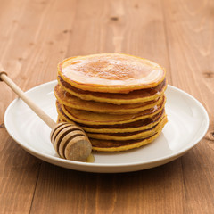 Vegan butternut squash puree pancakes