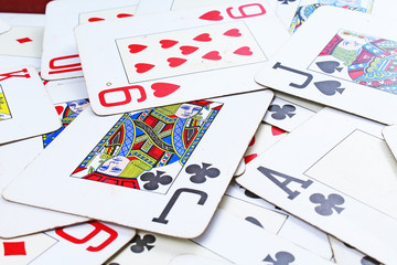 Poker Cards video Bakground Symbol of Luck Ace  Jumbo Casino Card Closeup