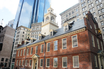 old state house in Boston downtown