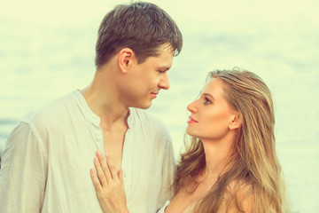 Young couple at beach