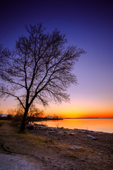 Obraz na płótnie Canvas Sunrise at Humber Bay Park, Toronto, Ontario, Canada