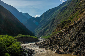 Apurimac River in Vilcabamba range of Andes Mountains, Peru