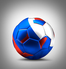 Russia soccer football russian ball 3d rendering