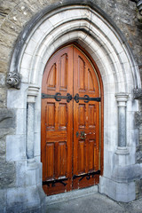 Fototapeta na wymiar Lateral church door.Ireland.