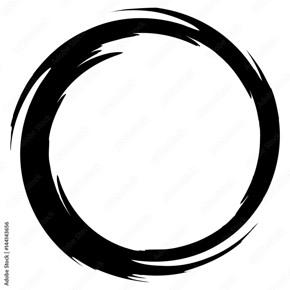 Poster grungy smeared circle. abstract splash shape silhouette.