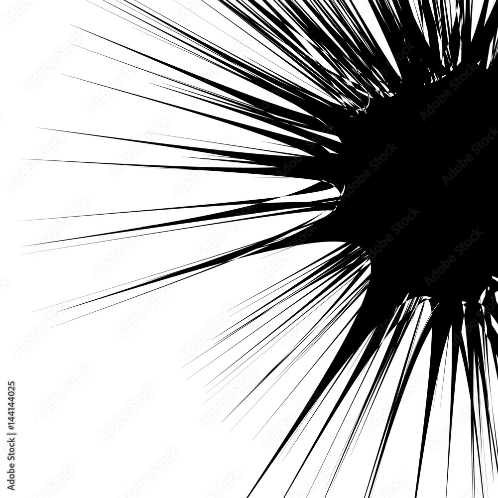 Poster concentric circular pattern. random burst, radiating, radial element with distortion