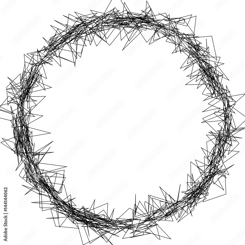 Poster concentric circular pattern. random burst, radiating, radial element with distortion