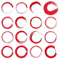 フレーム　円　赤　アイコン