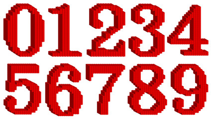 数字　立体　キューブ　アイコン