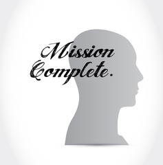 mission complete mind sign concept