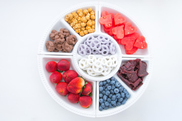 Variety of snacks.