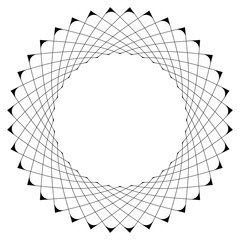 Geometryczny wzór kołowy. Abstrakcyjny motyw z promieniście przecinającymi się liniami - 144146685