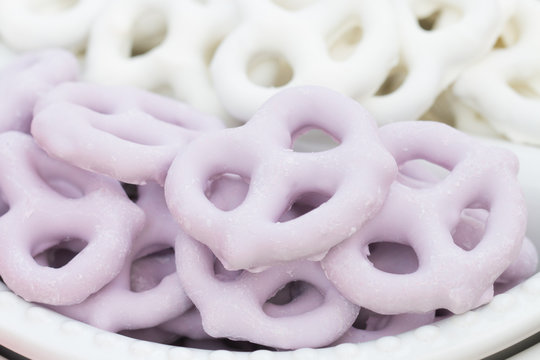 Raspberry Chocolate And Yogurt Covered Pretzels.