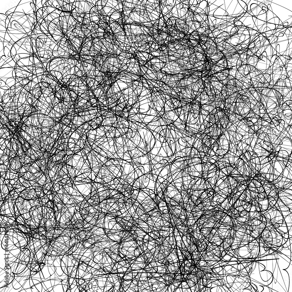 Aufkleber Random squiggly lines abstract chaotic texture / pattern