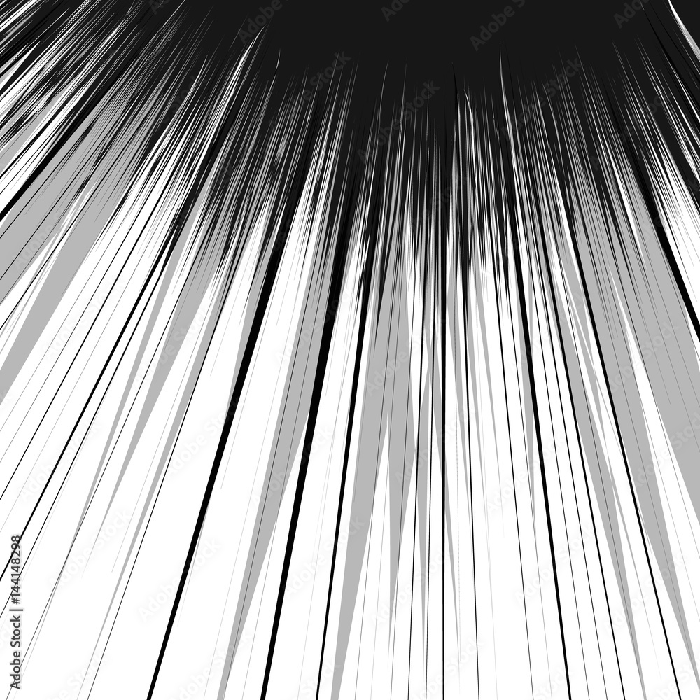 Poster radial lines rays, beams abstract illustration. radiating random lines concentric pattern.