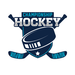 Fototapeta premium Hockey championship logo