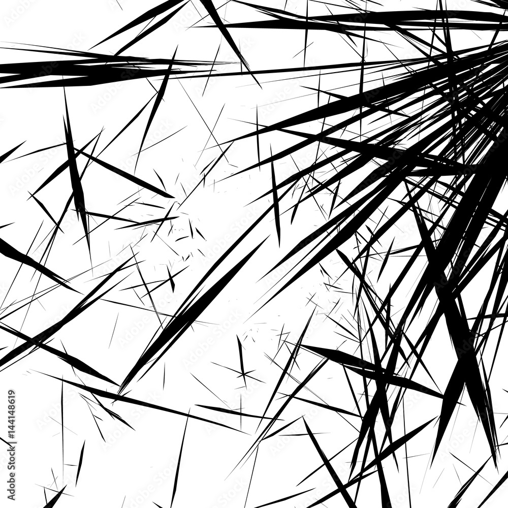 Fototapete rough, edgy texture of random distorted shapes). black and white abstract geometric texture / patter