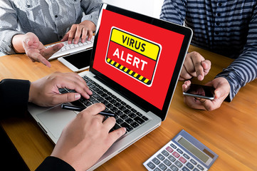 Virus Alert Warning Digital Browsing Concept