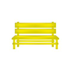 Rural bench in yellow design 