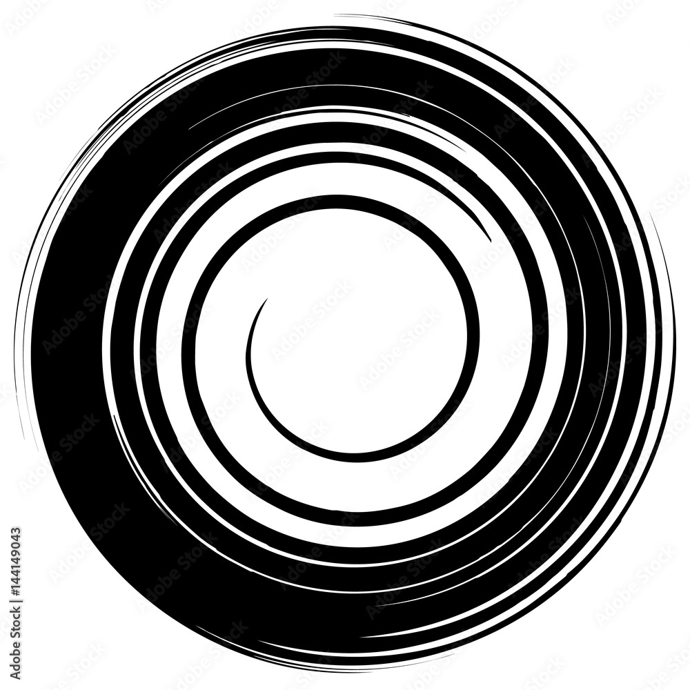 Poster grungy smeared circle. abstract splash shape silhouette.