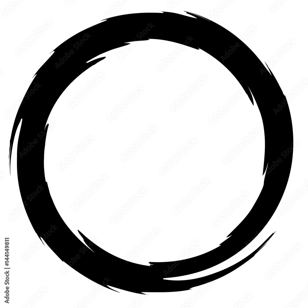 Aufkleber grungy smeared circle. abstract splash shape silhouette.