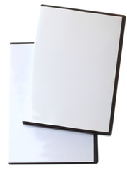 Blank DVD case on white