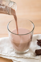 glass of chocolate milk