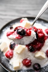 fresh fruits strawberry shaved ice