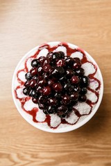 shaved ice with blueberry, 블루베리빙수