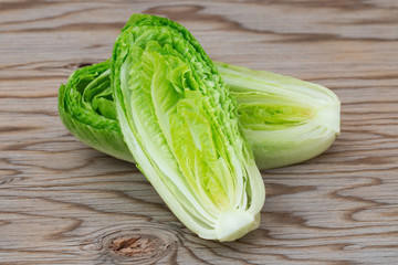 Fresh romaine lettuce.