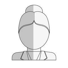 woman avatar icon over white background. vector illustration