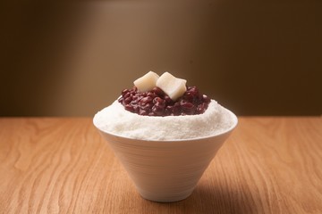  red bean shaved ice,팥빙수