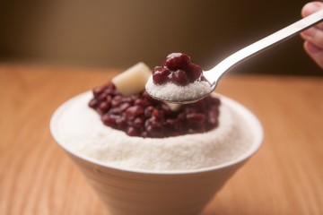  red bean shaved ice, 팥빙수