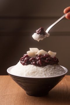 red bean shaved ice, 팥빙수