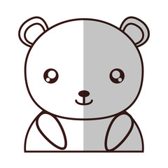 kawaii bear animal icon over white background. vector illustration