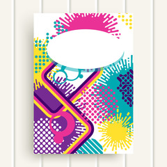 Retro style abstraction. Decorative design for cover, brochure, card, poster, invitation, placard, flyer. Vector illustration.