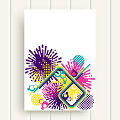 Retro style abstraction. Decorative design for cover, brochure, card, poster, invitation, placard, flyer. Vector illustration.