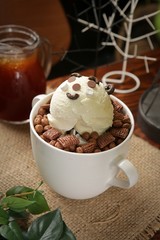 shaved ice with cereal