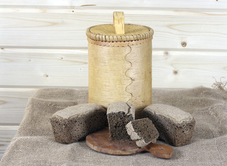 Black bread and birch bark sauce